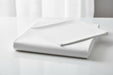 Lençol de cima liso branco PALMA 4Horeca, 50% algodão e 50% poliéster, 180 fios, ideal para hotelaria.