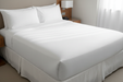 Capa de edredão tucked under mattress all sides