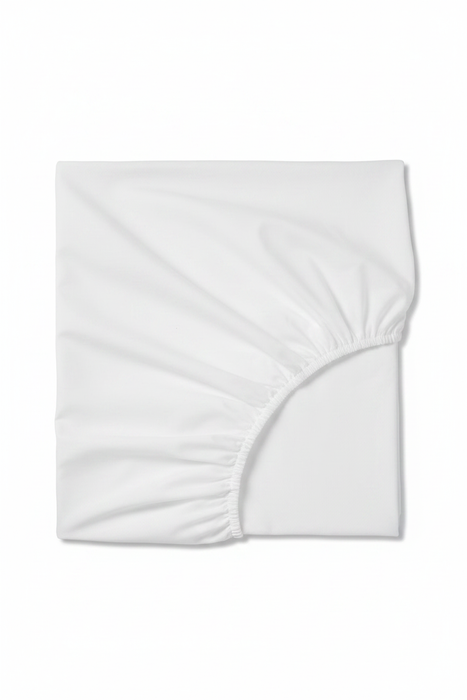 Lençol ajustável PALMA branco percale
